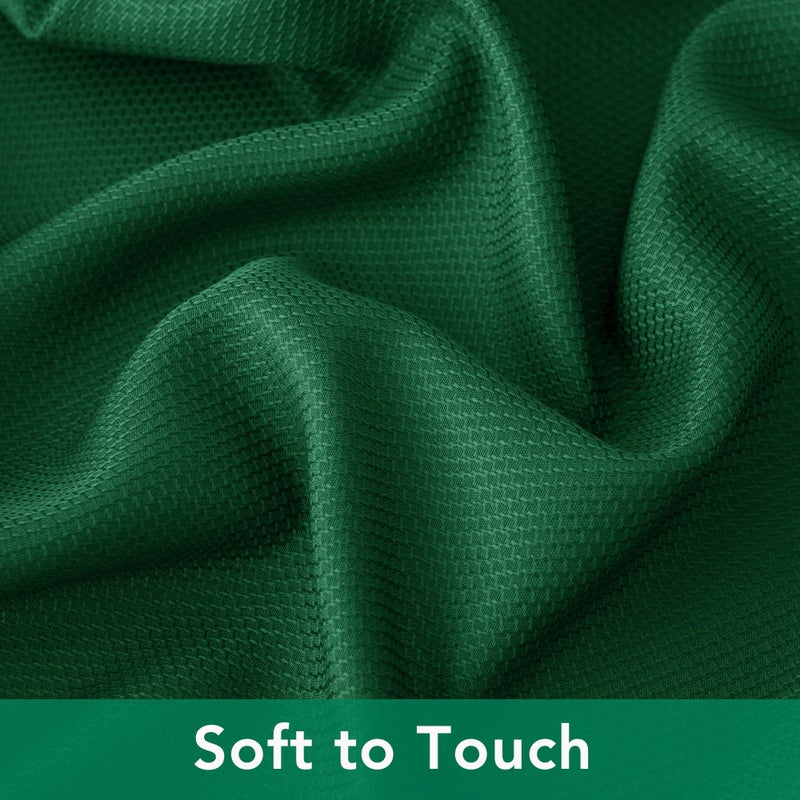 Biscaynebay Textured Fabric Christmas Rectangle Table Cloth 52x70 Inches, Hunter Green Water Resistant Spill Proof Tablecloths for Dining, Kitchen, Wedding and Parties, etc. Machine Washable - Image 4